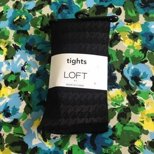 NWT - women’s black houndstooth tights from Loft